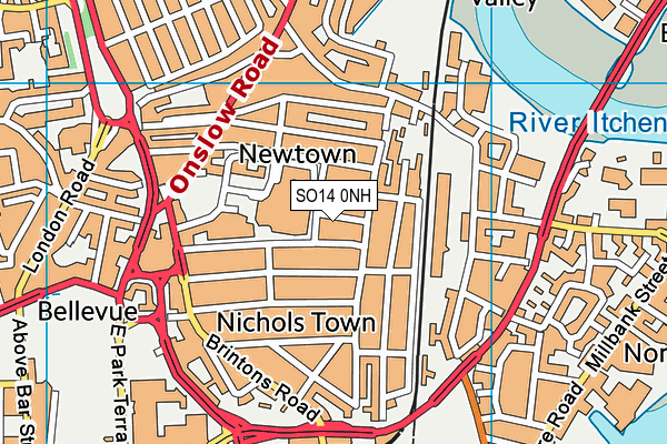 SO14 0NH map - OS VectorMap District (Ordnance Survey) SO14 0NH map - OS VectorMap District (Ordnance Survey)