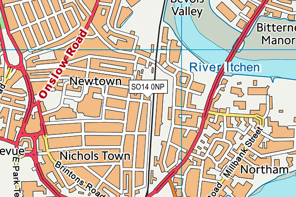 SO14 0NP map - OS VectorMap District (Ordnance Survey) SO14 0NP map - OS VectorMap District (Ordnance Survey)