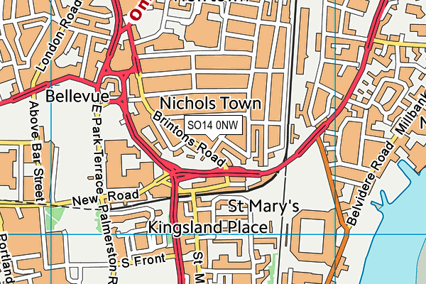 SO14 0NW map - OS VectorMap District (Ordnance Survey) SO14 0NW map - OS VectorMap District (Ordnance Survey)