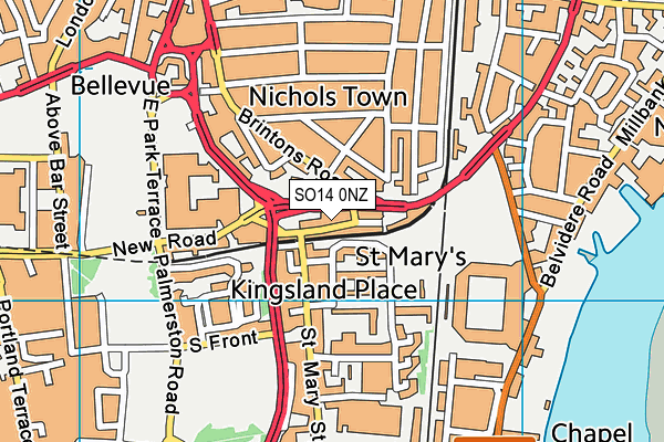 SO14 0NZ map - OS VectorMap District (Ordnance Survey) SO14 0NZ map - OS VectorMap District (Ordnance Survey)