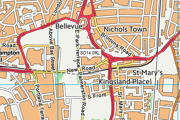 SO14 0RL map - OS VectorMap District (Ordnance Survey) SO14 0RL map - OS VectorMap District (Ordnance Survey)