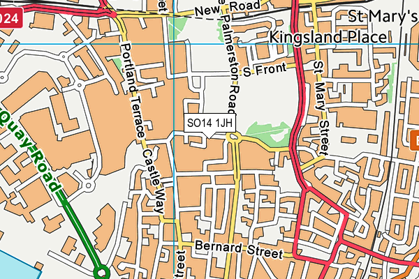 SO14 1JH map - OS VectorMap District (Ordnance Survey) SO14 1JH map - OS VectorMap District (Ordnance Survey)