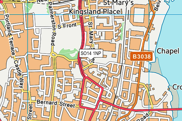 SO14 1NP map - OS VectorMap District (Ordnance Survey) SO14 1NP map - OS VectorMap District (Ordnance Survey)
