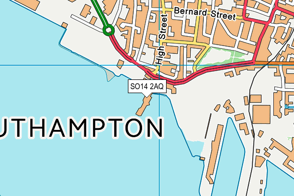 SO14 2AQ map - OS VectorMap District (Ordnance Survey) SO14 2AQ map - OS VectorMap District (Ordnance Survey)