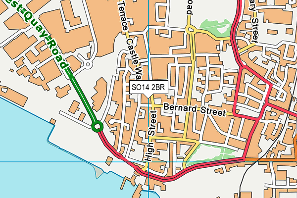 SO14 2BR map - OS VectorMap District (Ordnance Survey) SO14 2BR map - OS VectorMap District (Ordnance Survey)