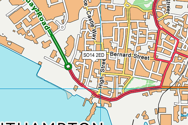 SO14 2ED map - OS VectorMap District (Ordnance Survey) SO14 2ED map - OS VectorMap District (Ordnance Survey)