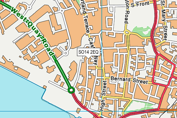 SO14 2EQ map - OS VectorMap District (Ordnance Survey) SO14 2EQ map - OS VectorMap District (Ordnance Survey)