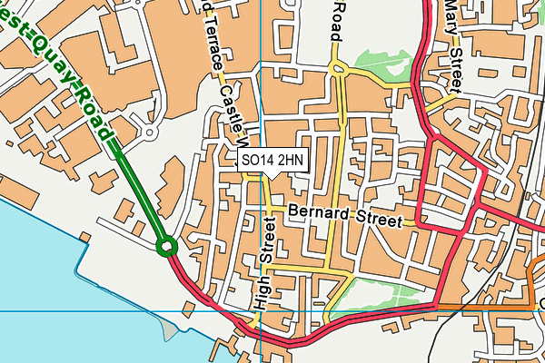 SO14 2HN map - OS VectorMap District (Ordnance Survey) SO14 2HN map - OS VectorMap District (Ordnance Survey)