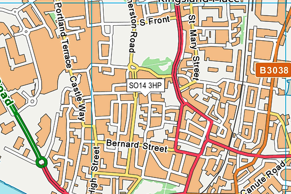 SO14 3HP map - OS VectorMap District (Ordnance Survey) SO14 3HP map - OS VectorMap District (Ordnance Survey)