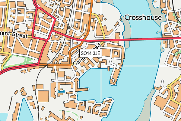 SO14 3JE map - OS VectorMap District (Ordnance Survey) SO14 3JE map - OS VectorMap District (Ordnance Survey)