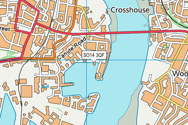 SO14 3QF map - OS VectorMap District (Ordnance Survey) SO14 3QF map - OS VectorMap District (Ordnance Survey)