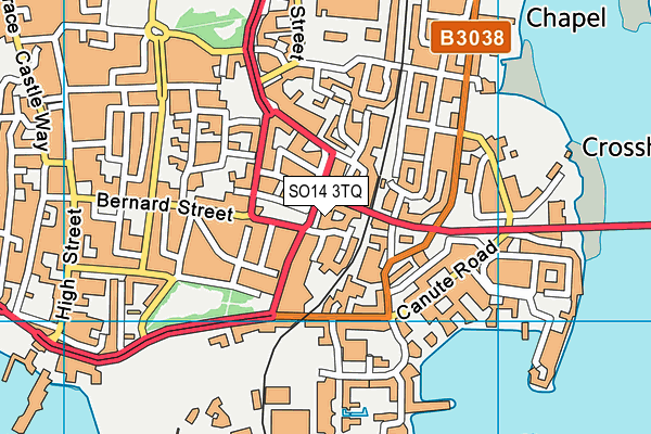 SO14 3TQ map - OS VectorMap District (Ordnance Survey) SO14 3TQ map - OS VectorMap District (Ordnance Survey)