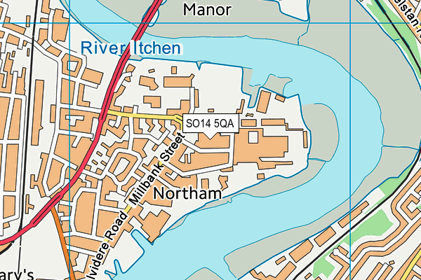 SO14 5QA map - OS VectorMap District (Ordnance Survey) SO14 5QA map - OS VectorMap District (Ordnance Survey)