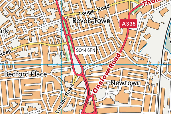SO14 6FN map - OS VectorMap District (Ordnance Survey) SO14 6FN map - OS VectorMap District (Ordnance Survey)