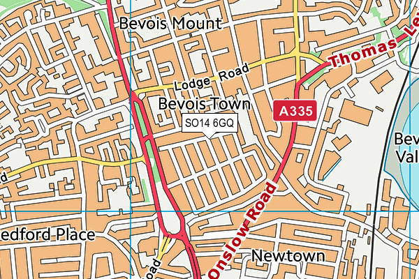 SO14 6GQ map - OS VectorMap District (Ordnance Survey) SO14 6GQ map - OS VectorMap District (Ordnance Survey)