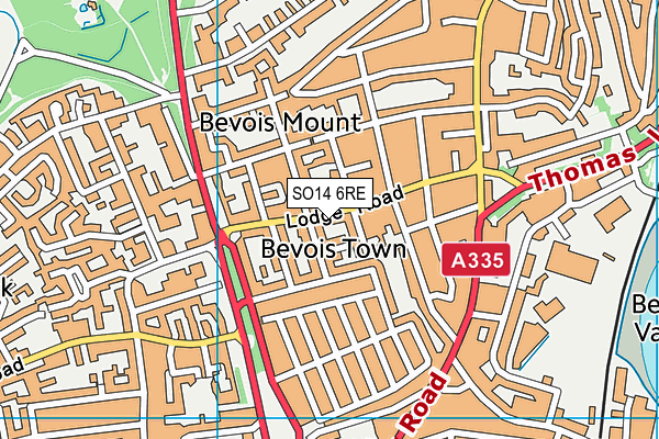 SO14 6RE map - OS VectorMap District (Ordnance Survey) SO14 6RE map - OS VectorMap District (Ordnance Survey)