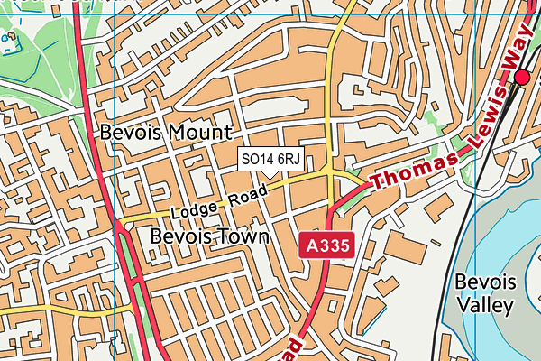 SO14 6RJ map - OS VectorMap District (Ordnance Survey) SO14 6RJ map - OS VectorMap District (Ordnance Survey)