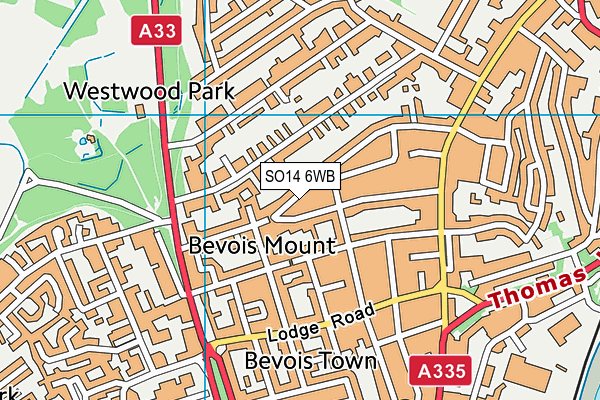SO14 6WB map - OS VectorMap District (Ordnance Survey) SO14 6WB map - OS VectorMap District (Ordnance Survey)