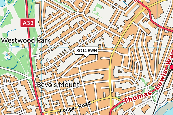 SO14 6WH map - OS VectorMap District (Ordnance Survey) SO14 6WH map - OS VectorMap District (Ordnance Survey)