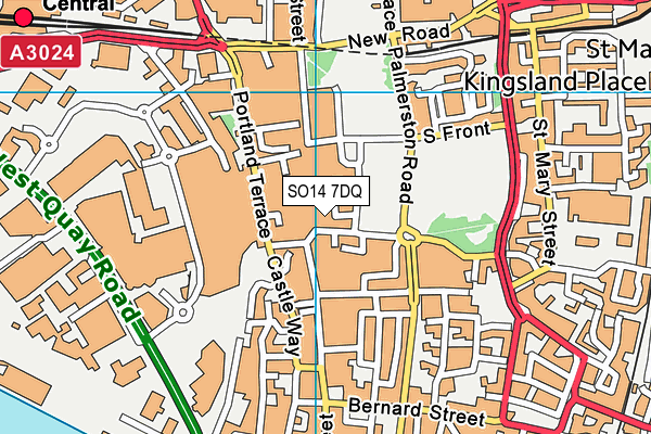 SO14 7DQ map - OS VectorMap District (Ordnance Survey) SO14 7DQ map - OS VectorMap District (Ordnance Survey)