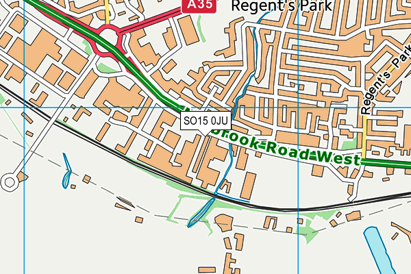 SO15 0JU map - OS VectorMap District (Ordnance Survey) SO15 0JU map - OS VectorMap District (Ordnance Survey)