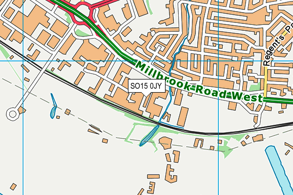 SO15 0JY map - OS VectorMap District (Ordnance Survey) SO15 0JY map - OS VectorMap District (Ordnance Survey)