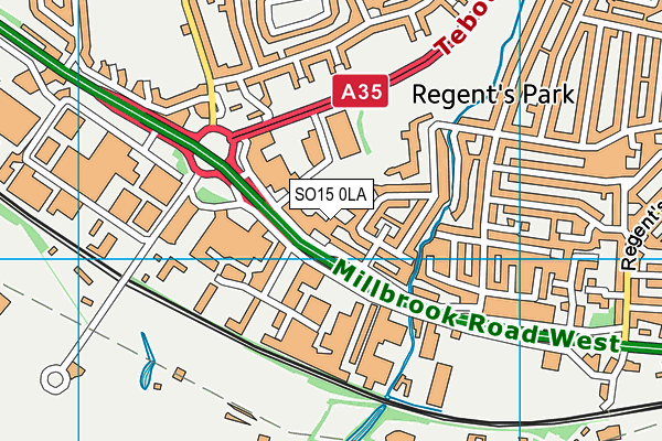 SO15 0LA map - OS VectorMap District (Ordnance Survey) SO15 0LA map - OS VectorMap District (Ordnance Survey)