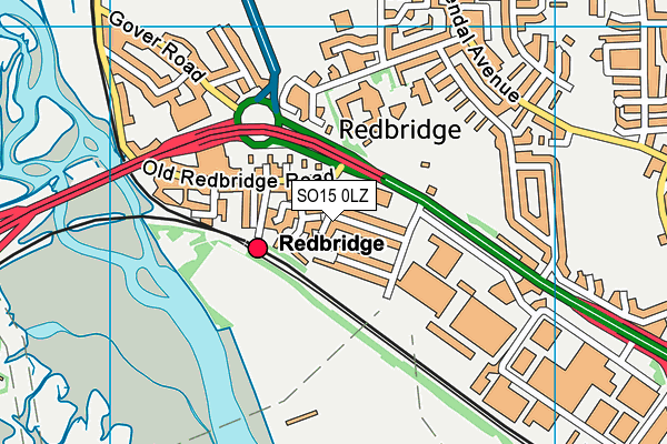 SO15 0LZ map - OS VectorMap District (Ordnance Survey) SO15 0LZ map - OS VectorMap District (Ordnance Survey)