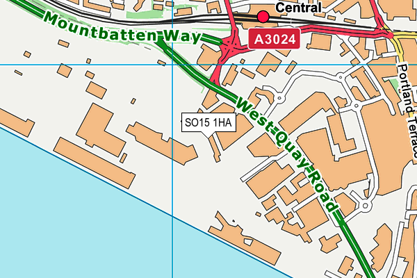 SO15 1HA map - OS VectorMap District (Ordnance Survey)