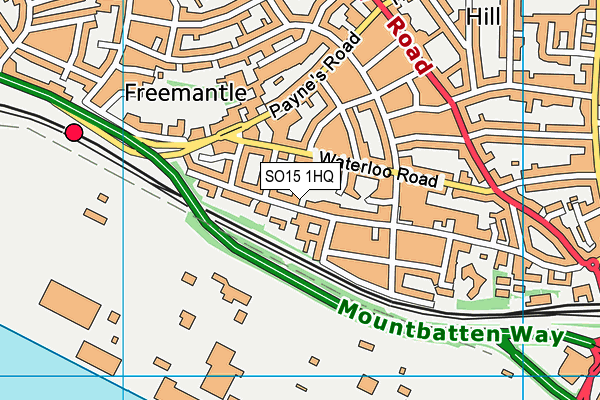SO15 1HQ map - OS VectorMap District (Ordnance Survey) SO15 1HQ map - OS VectorMap District (Ordnance Survey)