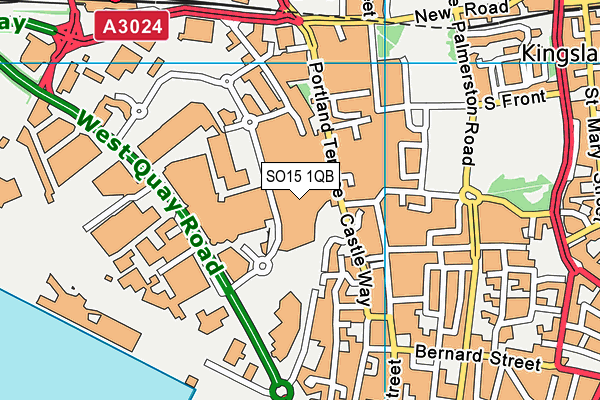 SO15 1QB map - OS VectorMap District (Ordnance Survey)