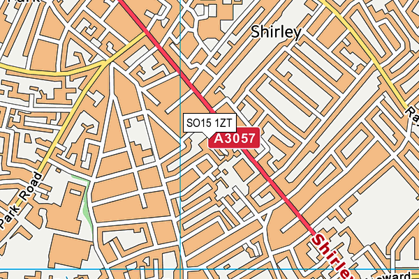 SO15 1ZT map - OS VectorMap District (Ordnance Survey) SO15 1ZT map - OS VectorMap District (Ordnance Survey)