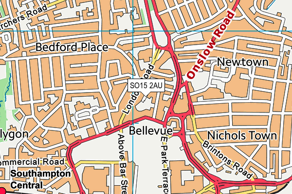 SO15 2AU map - OS VectorMap District (Ordnance Survey) SO15 2AU map - OS VectorMap District (Ordnance Survey)