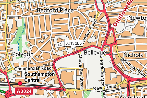 SO15 2BB map - OS VectorMap District (Ordnance Survey) SO15 2BB map - OS VectorMap District (Ordnance Survey)