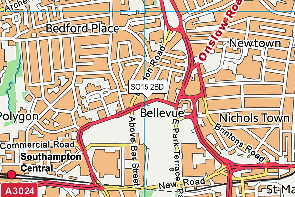 SO15 2BD map - OS VectorMap District (Ordnance Survey) SO15 2BD map - OS VectorMap District (Ordnance Survey)