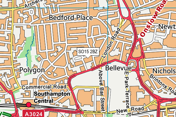 SO15 2BZ map - OS VectorMap District (Ordnance Survey) SO15 2BZ map - OS VectorMap District (Ordnance Survey)