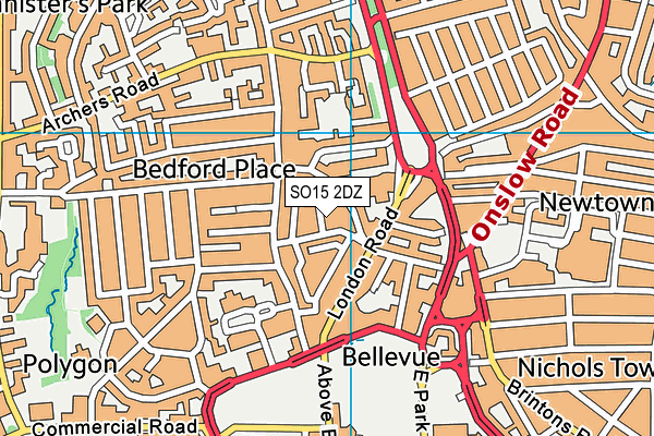 SO15 2DZ map - OS VectorMap District (Ordnance Survey) SO15 2DZ map - OS VectorMap District (Ordnance Survey)
