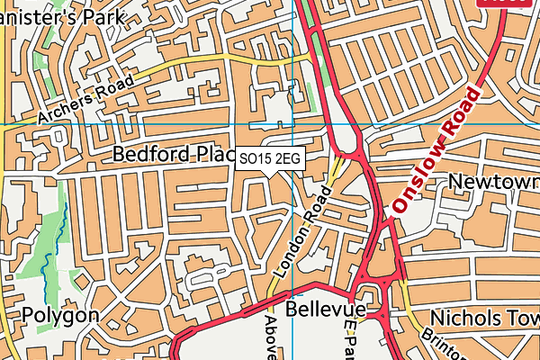 SO15 2EG map - OS VectorMap District (Ordnance Survey) SO15 2EG map - OS VectorMap District (Ordnance Survey)