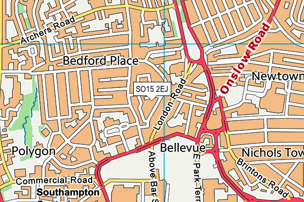 SO15 2EJ map - OS VectorMap District (Ordnance Survey) SO15 2EJ map - OS VectorMap District (Ordnance Survey)