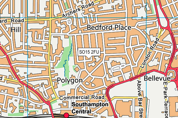SO15 2FU map - OS VectorMap District (Ordnance Survey) SO15 2FU map - OS VectorMap District (Ordnance Survey)
