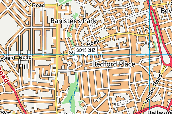 SO15 2HZ map - OS VectorMap District (Ordnance Survey) SO15 2HZ map - OS VectorMap District (Ordnance Survey)