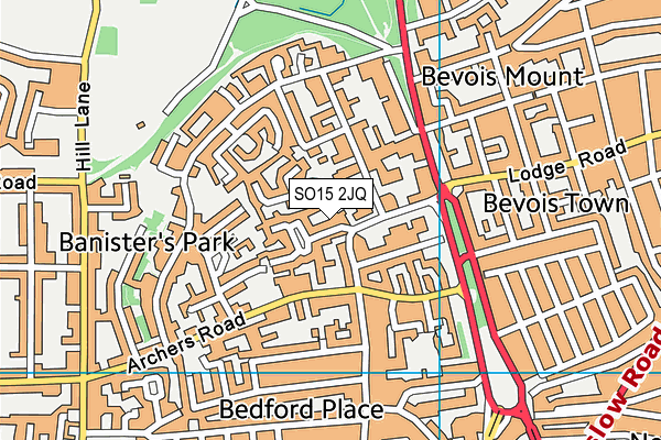 SO15 2JQ map - OS VectorMap District (Ordnance Survey) SO15 2JQ map - OS VectorMap District (Ordnance Survey)