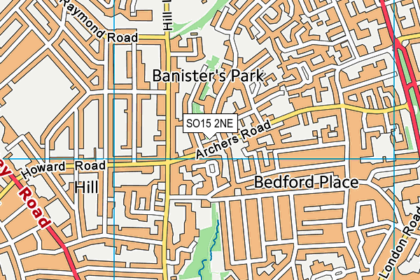 SO15 2NE map - OS VectorMap District (Ordnance Survey) SO15 2NE map - OS VectorMap District (Ordnance Survey)