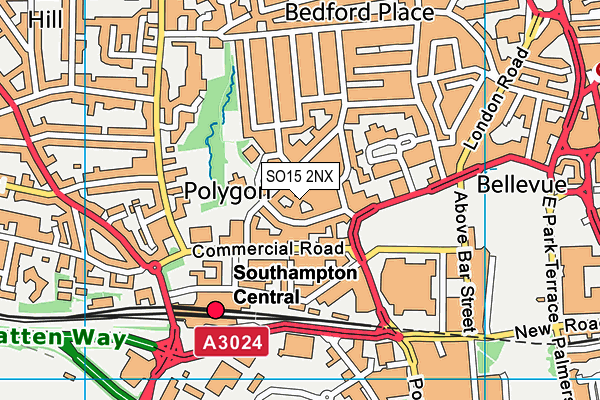 SO15 2NX map - OS VectorMap District (Ordnance Survey) SO15 2NX map - OS VectorMap District (Ordnance Survey)