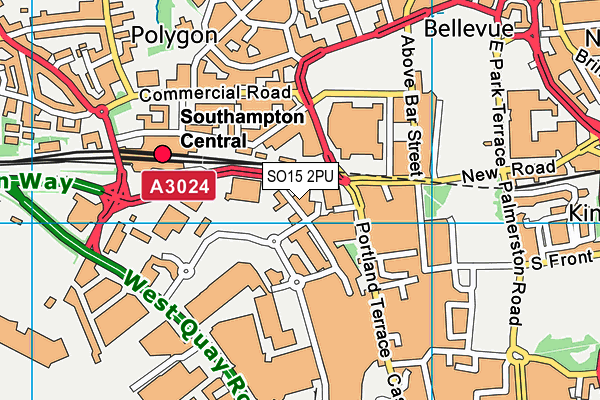 SO15 2PU map - OS VectorMap District (Ordnance Survey) SO15 2PU map - OS VectorMap District (Ordnance Survey)