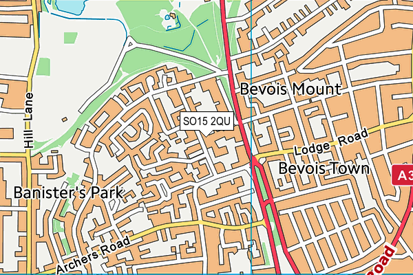 SO15 2QU map - OS VectorMap District (Ordnance Survey) SO15 2QU map - OS VectorMap District (Ordnance Survey)