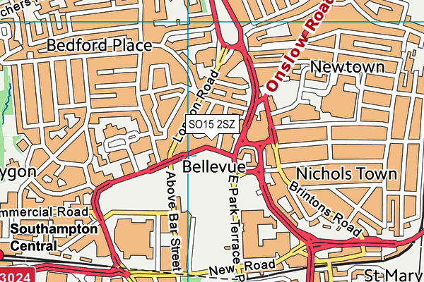 SO15 2SZ map - OS VectorMap District (Ordnance Survey) SO15 2SZ map - OS VectorMap District (Ordnance Survey)