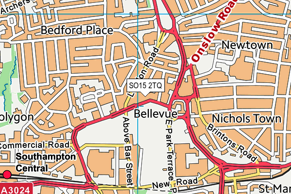 SO15 2TQ map - OS VectorMap District (Ordnance Survey) SO15 2TQ map - OS VectorMap District (Ordnance Survey)