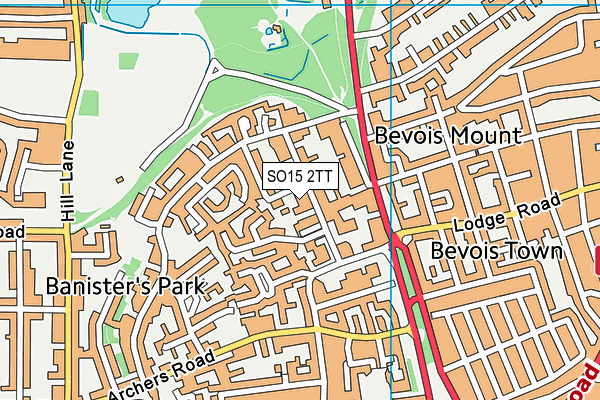 SO15 2TT map - OS VectorMap District (Ordnance Survey) SO15 2TT map - OS VectorMap District (Ordnance Survey)