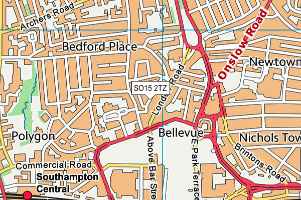 SO15 2TZ map - OS VectorMap District (Ordnance Survey) SO15 2TZ map - OS VectorMap District (Ordnance Survey)